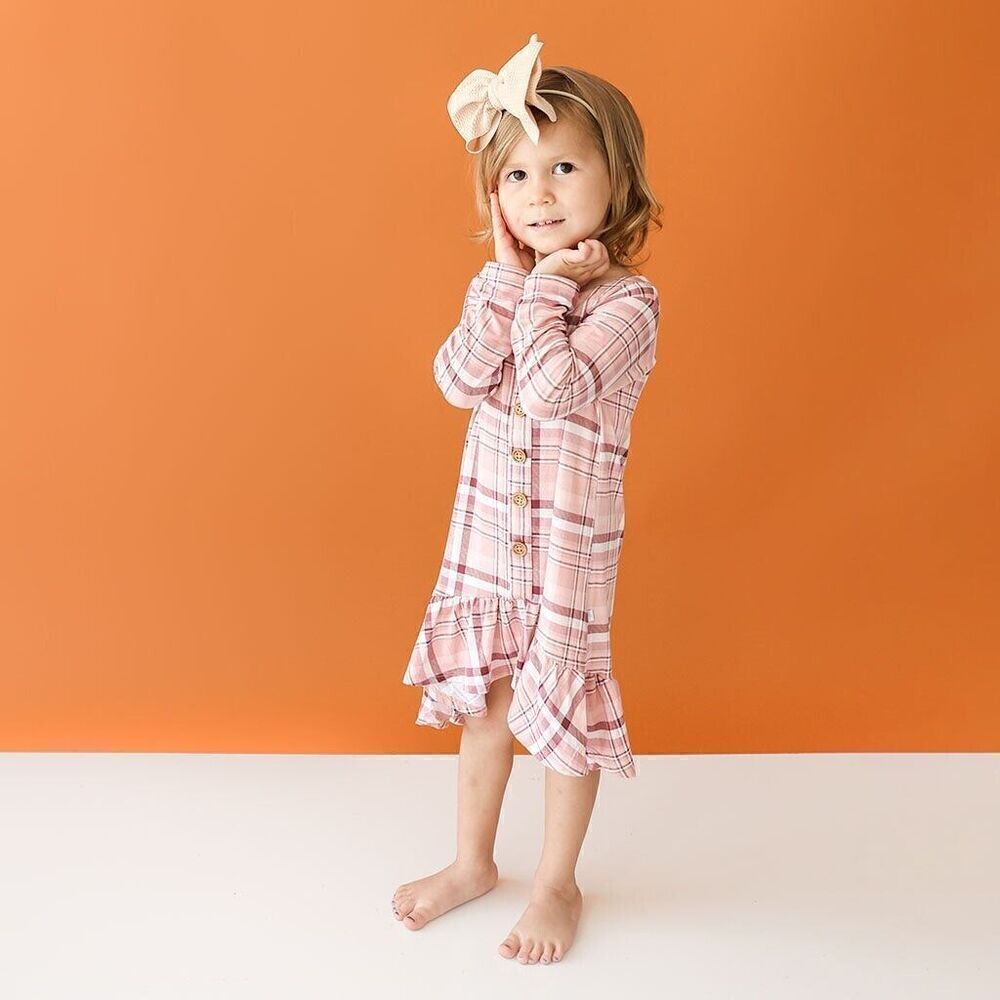 Posh Peanut Long Sleeve Henley Hi Low Dress - Stephanie Size 6T